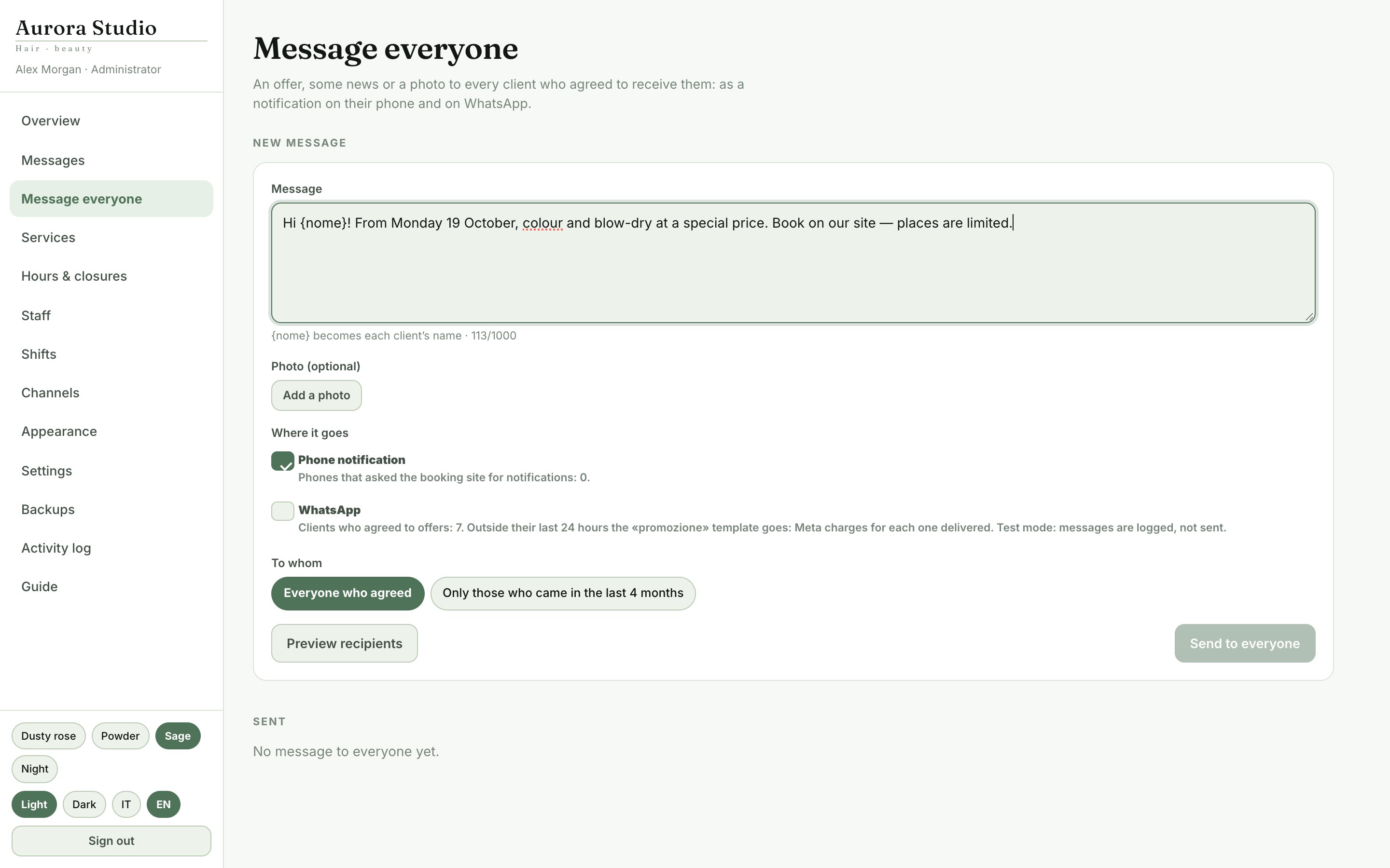 Message everyone