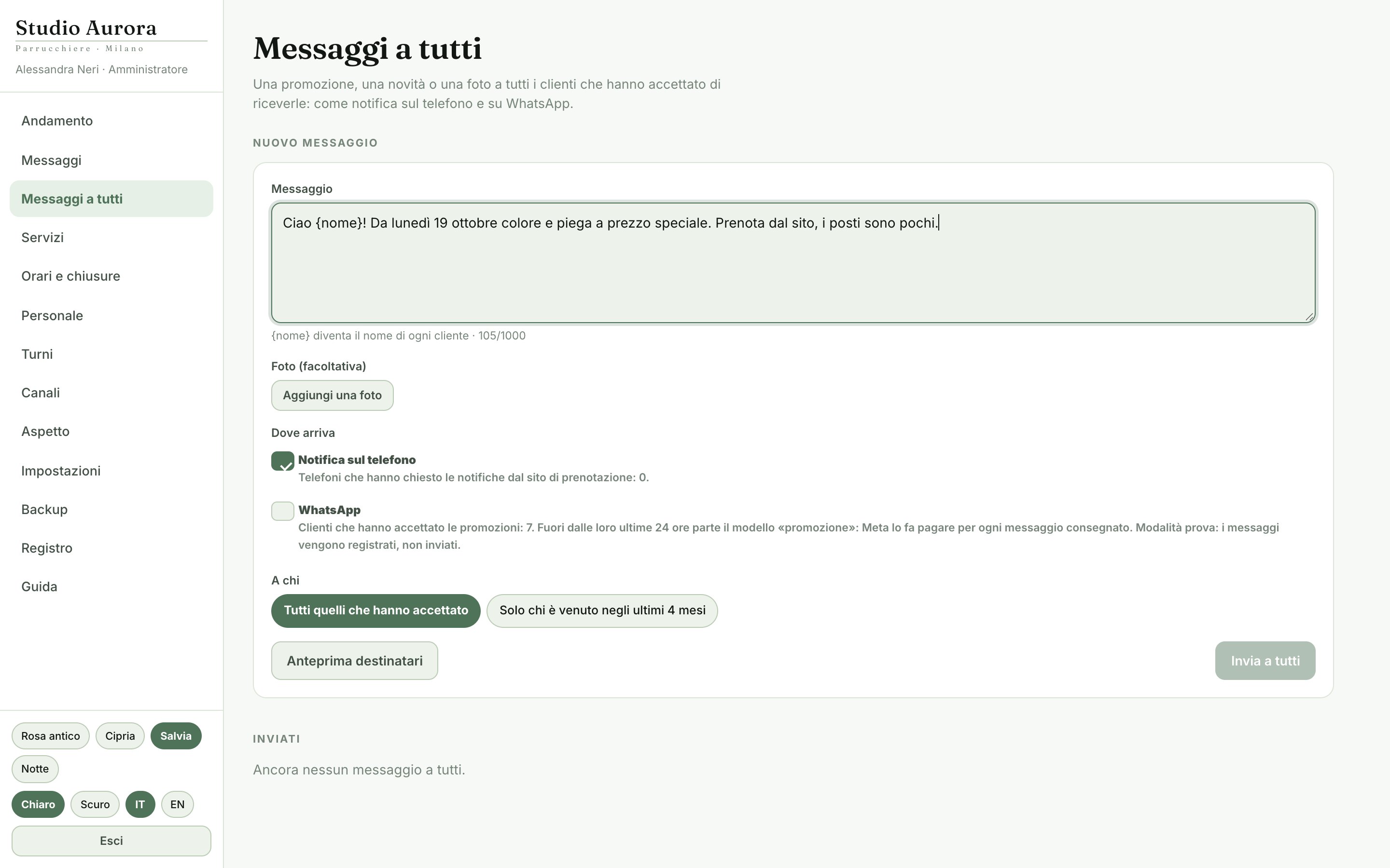 Messaggi a tutti