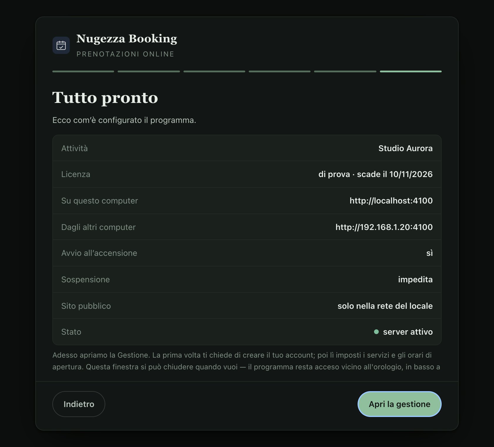 Tutto pronto