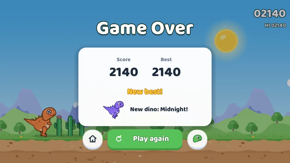 Game over: a new best score, and Midnight unlocked